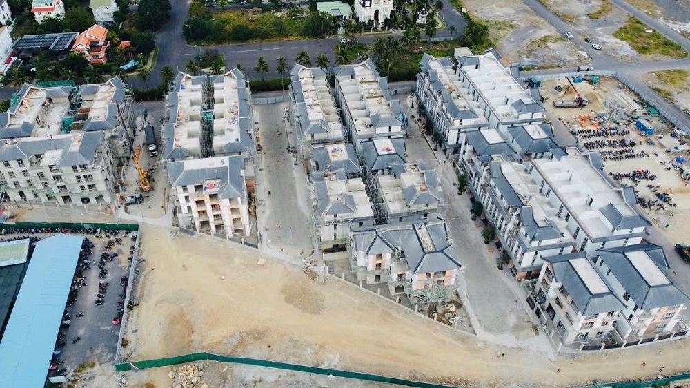 88 căn nhà ở thấp tầng tại dự án đã hoàn thiện phần thô